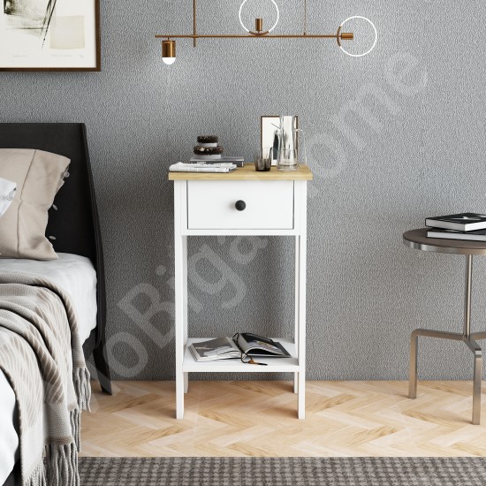 Dream Tek Çekmeceli Komodin Beyaz Safirmeşe