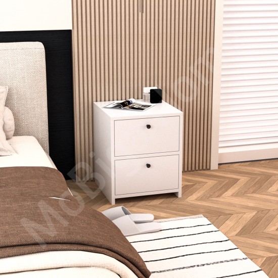 Vita Kapaklı Komodin Beyaz Vita Kapaklı Komodin Beyaz