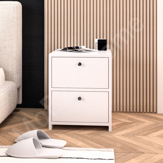 Vita Kapaklı Komodin Beyaz Vita Kapaklı Komodin Beyaz