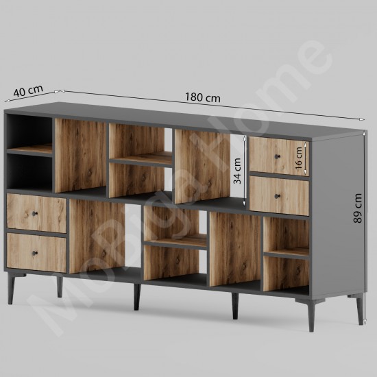 Asya Konsol Antrasit-Atlantik Çam