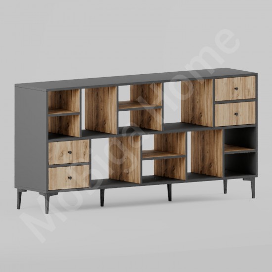 Asya Konsol Antrasit-Atlantik Çam Asya Konsol Antrasit-Atlantik Çam
