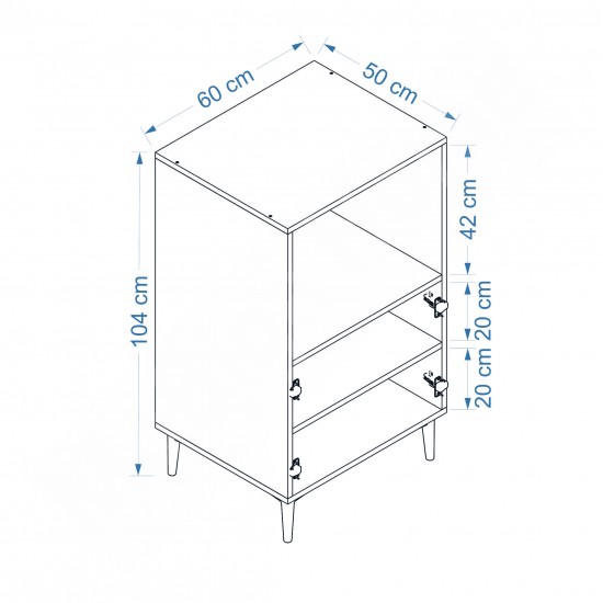 Chia Çok Amaçlı Dolap Beyaz Çam