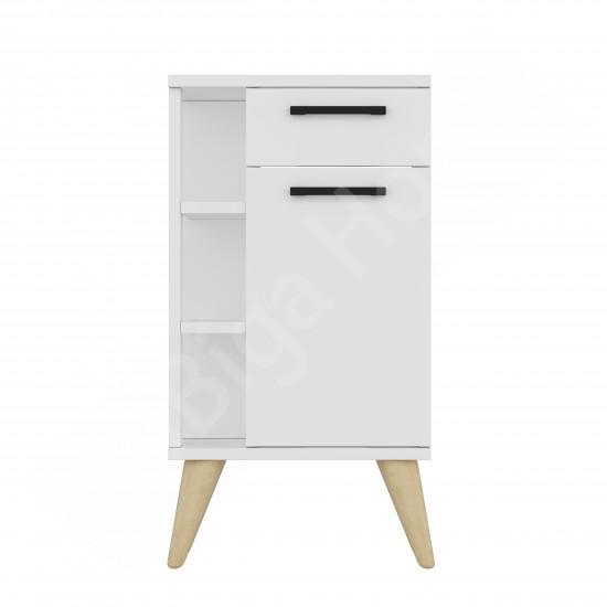 Ladin 2 Kapaklı Komodin Beyaz 