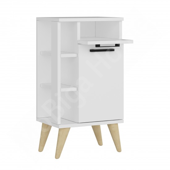 Ladin 2 Kapaklı Komodin Beyaz 