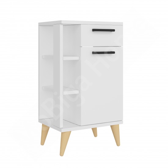 Ladin 2 Kapaklı Komodin Beyaz 