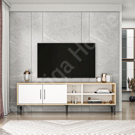 Alvin TV Sehpası Beyaz Safirmeşe