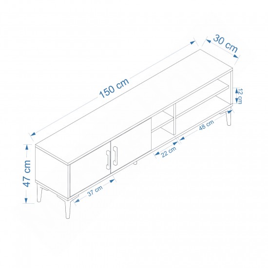 Alvin TV Sehpası Beyaz