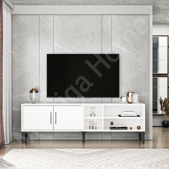 Alvin TV Sehpası Beyaz