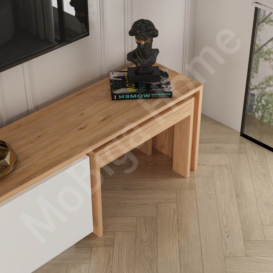 Oslo TV Ünitesi 180 Cm Sehpalı Beyaz Çam Oslo TV Ünitesi 180 Cm Sehpalı Beyaz Çam