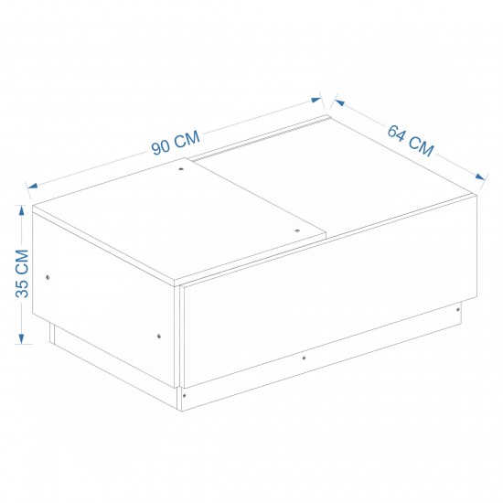 Oslo Orta Sehpa Antrasit Ceviz Oslo Orta Sehpa Antrasit Ceviz