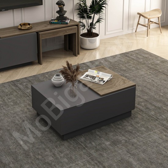 Oslo Orta Sehpa Antrasit Ceviz Oslo Orta Sehpa Antrasit Ceviz