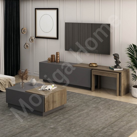 Oslo Orta Sehpa Antrasit Ceviz Oslo Orta Sehpa Antrasit Ceviz