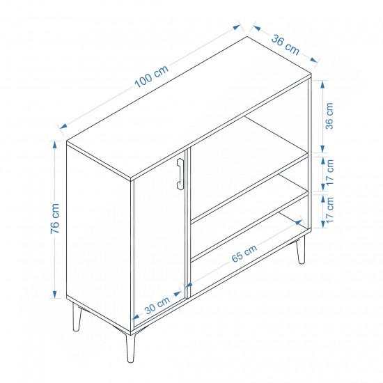 Tibet Çok Amaçlı Mutfak Dolabı Antrasit Tibet Çok Amaçlı Mutfak Dolabı Antrasit