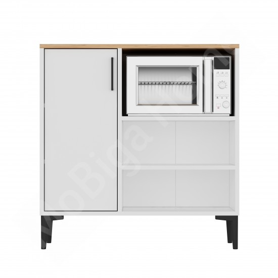 Tibet Çok Amaçlı Mutfak Dolabı Beyaz Çam 