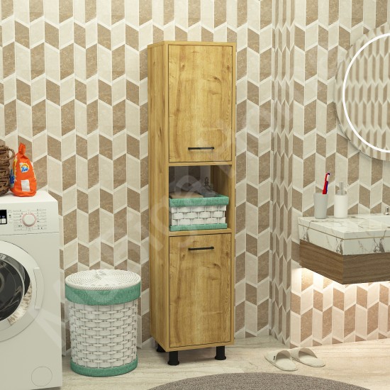 Efsa Çamaşır Sepetli Banyo Dolabı Safirmeşe 