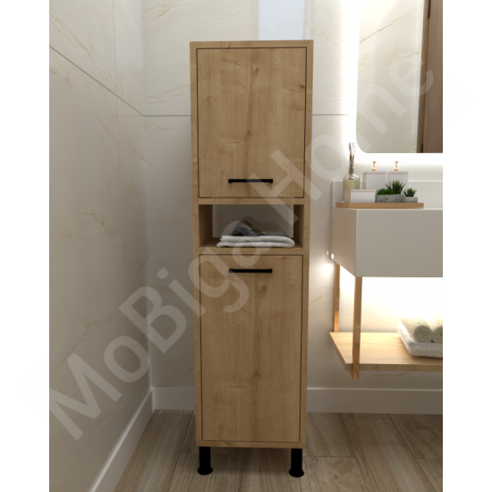 Linda Çamaşır Kirli Sepetli Banyo Dolabı Safirmeşe