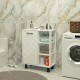 Loren Çamaşır Kirli Sepetli Banyo Dolabı Beyaz Loren Çamaşır Kirli Sepetli Banyo Dolabı Beyaz