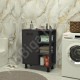 Loren Çamaşır Kirli Sepetli Banyo Dolabı Antrasit