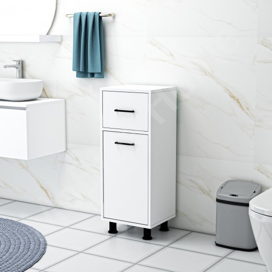 Sorty Çamaşır Kirli Sepetli Banyo Dolabı Beyaz Sorty Çamaşır Kirli Sepetli Banyo Dolabı Beyaz