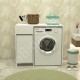Eflin Çamaşır Sepetli Banyo Dolabı Beyaz Eflin Çamaşır Sepetli Banyo Dolabı Beyaz