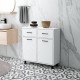 Molde Çift Çamaşır Kirli Sepetli Banyo Dolabı Beyaz Molde Çift Çamaşır Kirli Sepetli Banyo Dolabı Beyaz