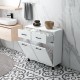 Molde Çift Çamaşır Kirli Sepetli Banyo Dolabı Beyaz Molde Çift Çamaşır Kirli Sepetli Banyo Dolabı Beyaz