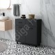 Molde Çift Çamaşır Kirli Sepetli Banyo Dolabı Antrasit Molde Çift Çamaşır Kirli Sepetli Banyo Dolabı Antrasit