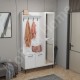 City 5 Raflı 3 Kapaklı Boy Aynalı Portmanto Askılı Vestiyer Beyaz City 5 Raflı 3 Kapaklı Boy Aynalı Portmanto Askılı Vestiyer Beyaz