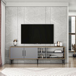 Alvin TV Sehpası Antrasit Ceviz