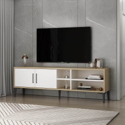 Alvin TV Sehpası Beyaz Safirmeşe