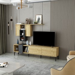 Arnis TV Ünitesi - Safirmeşe Antrasit 180 cm