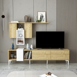 Arnis TV Ünitesi - Safirmeşe Beyaz 180 cm