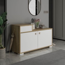 Astec Ayakkabılık Beyaz Meşe Astec Ayakkabılık Beyaz Meşe