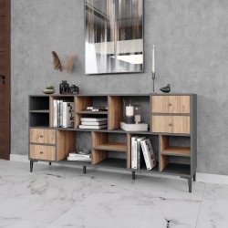 Asya Konsol Antrasit-Atlantik Çam Asya Konsol Antrasit-Atlantik Çam