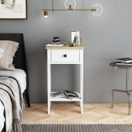 Dream Tek Çekmeceli Komodin Beyaz Safirmeşe