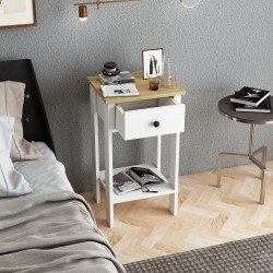 Dream Tek Çekmeceli Komodin Beyaz Safirmeşe