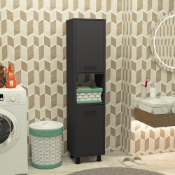 Efsa Çamaşır Kirli Sepetli Banyo Dolabı Antrasit Efsa Çamaşır Kirli Sepetli Banyo Dolabı Antrasit