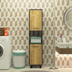 Efsa Çamaşır Kirli Sepetli Banyo Dolabı Antrasit-Safirmeşe Efsa Çamaşır Kirli Sepetli Banyo Dolabı Antrasit-Safirmeşe