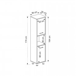 Efsa Çamaşır Sepetli Banyo Dolabı Safirmeşe 