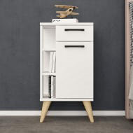 Ladin 2 Kapaklı Komodin Beyaz 