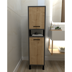 Linda Çamaşır Kirli Sepetli Banyo Dolabı Antrasit-Safirmeşe Linda Çamaşır Kirli Sepetli Banyo Dolabı Antrasit-Safirmeşe