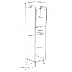 Linda Çamaşır Kirli Sepetli Banyo Dolabı Beyaz Linda Çamaşır Kirli Sepetli Banyo Dolabı Beyaz
