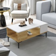 London Safirmeşe Beyaz Orta Sehpa 