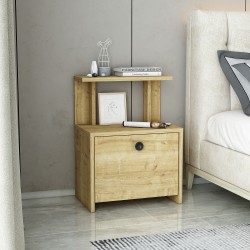 Lora Kapaklı Raflı Komodin Safirmeşe