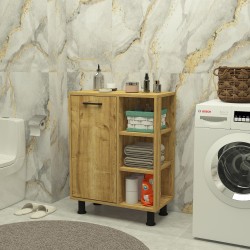 Loren Çamaşır Kirli Sepetli Banyo Dolabı Safirmeşe