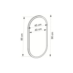 Pink Mirror Luna Elips Duvar Aynası - Safirmeşe Çerçeveli Pink Mirror Luna Elips Duvar Aynası - Safirmeşe Çerçeveli