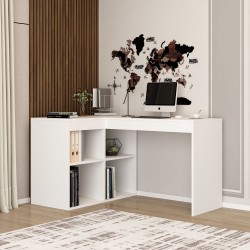 Luna Beyaz L Çalışma Masası Luna Beyaz L Çalışma Masası