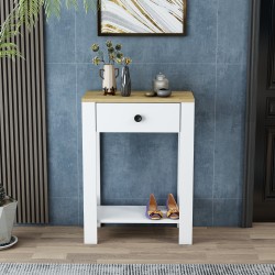 Lusy Tek Çekmeceli Dresuar Safirmeşe-Beyaz Lusy Tek Çekmeceli Dresuar Safirmeşe-Beyaz