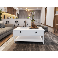 Medina Çift Çekmeceli Beyaz Orta Sehpa Medina Çift Çekmeceli Beyaz Orta Sehpa