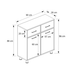 Merva Çamaşır Sepetli Banyo Dolabı Antrasit